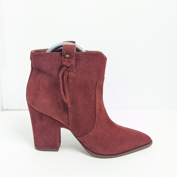 Sam Edelman red suede ankle boots - Picture 2 of 16